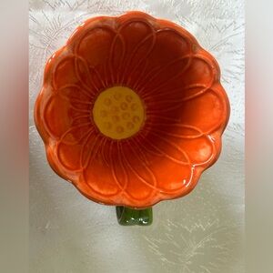 Orange sunflower ceramic mug